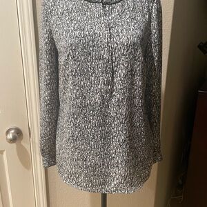 Talbots Monochrome Patterned Blouse